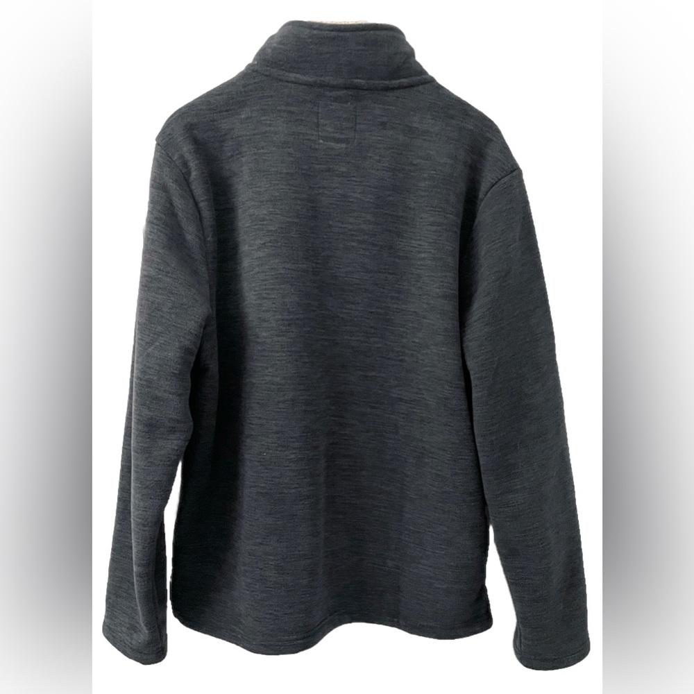 Telluride Clothing Co Mens Sweatshirt Medium Sherpa CHARCOAL 1/4 Zip Pullover - Picture 2 of 6